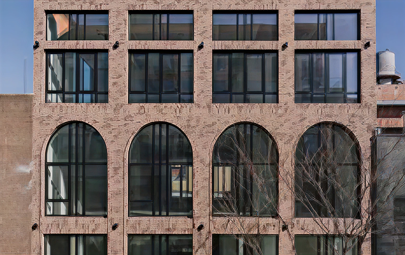 Modern urban architecture facade