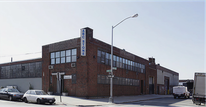 Corner view of brick commercial building