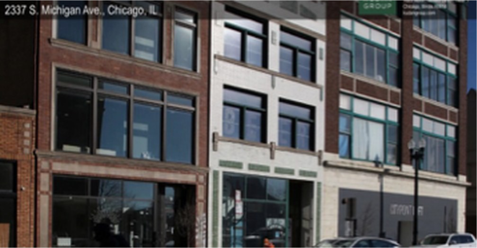 Chicago building exterior in sunlight