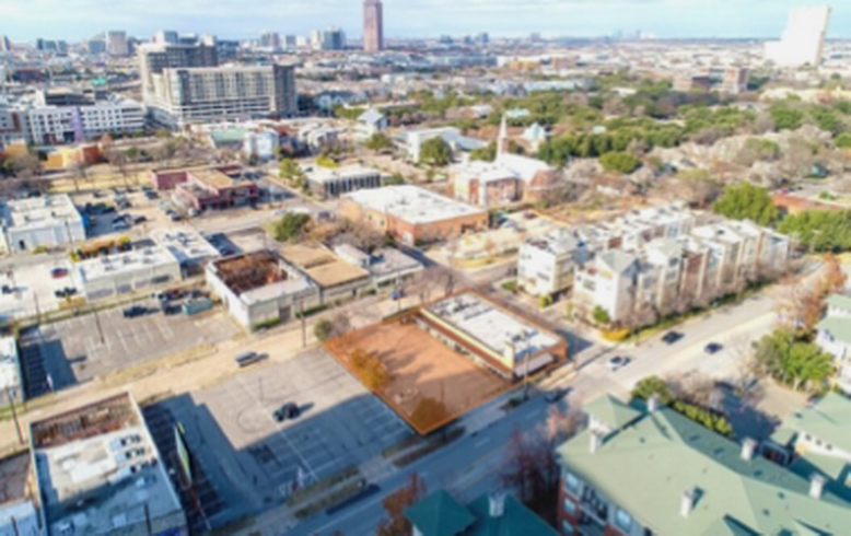 Aerial view of urban cityscape