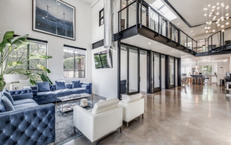 Contemporary open-plan living area design